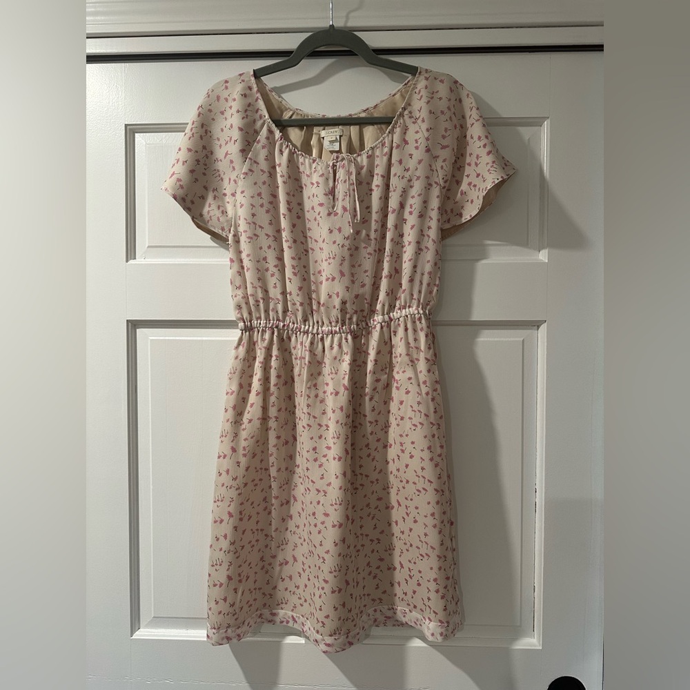 J.Crew Vintage Silk Ivory Floral Dress - Size 2